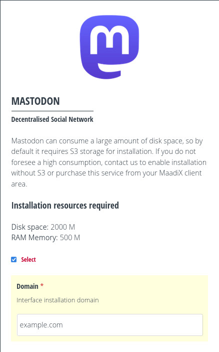 Instalar mastodon con SSD