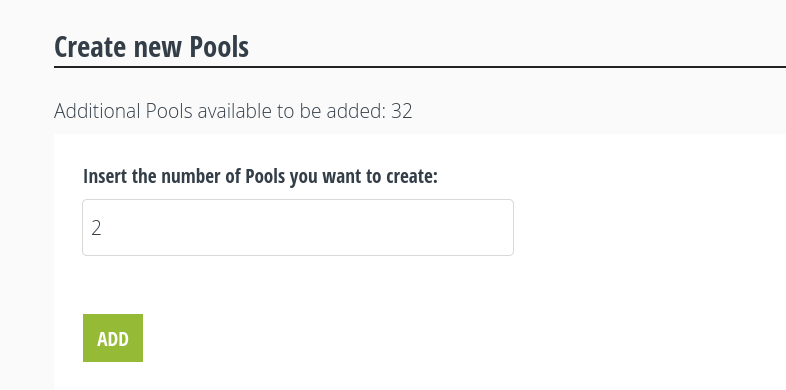 Añadir Pools