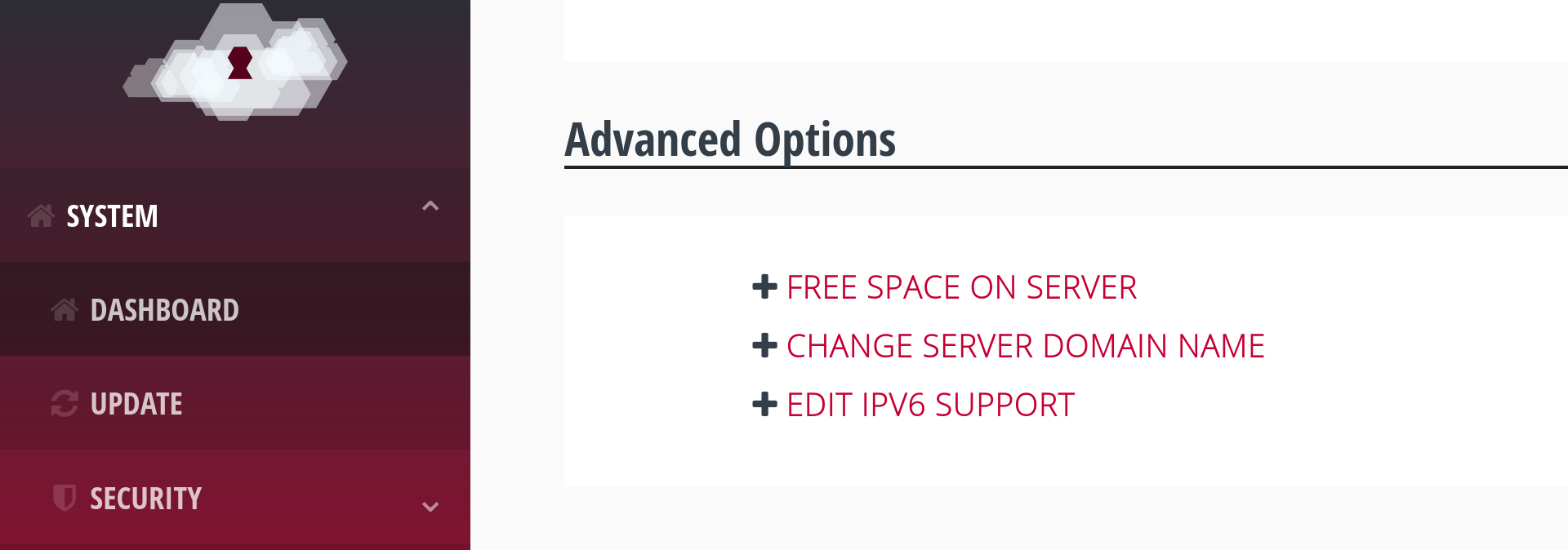 Access the IPv6 configuration page.